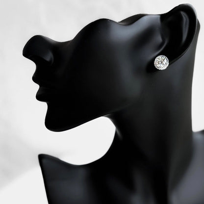 VS1 HALO STUD EARRINGS